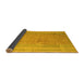 Sideview of Abstract Yellow Modern Rug, abs4715yw