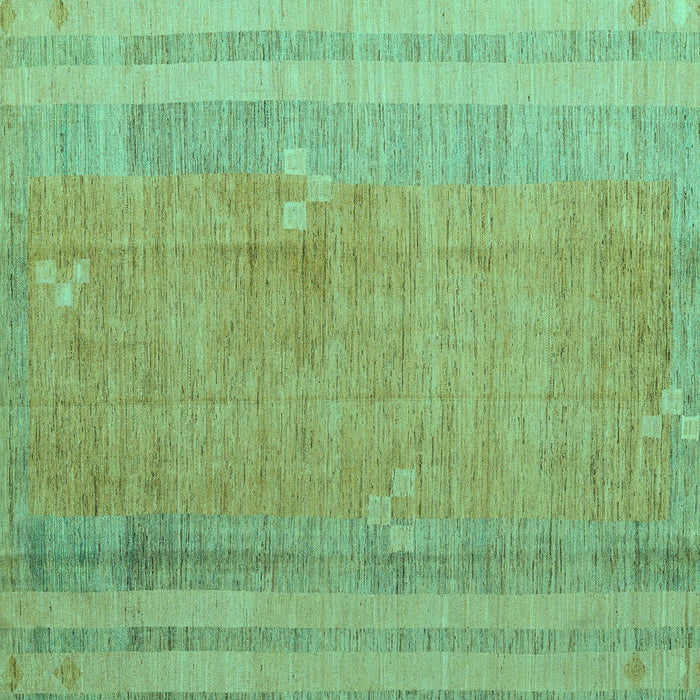 Square Abstract Turquoise Modern Rug, abs4715turq