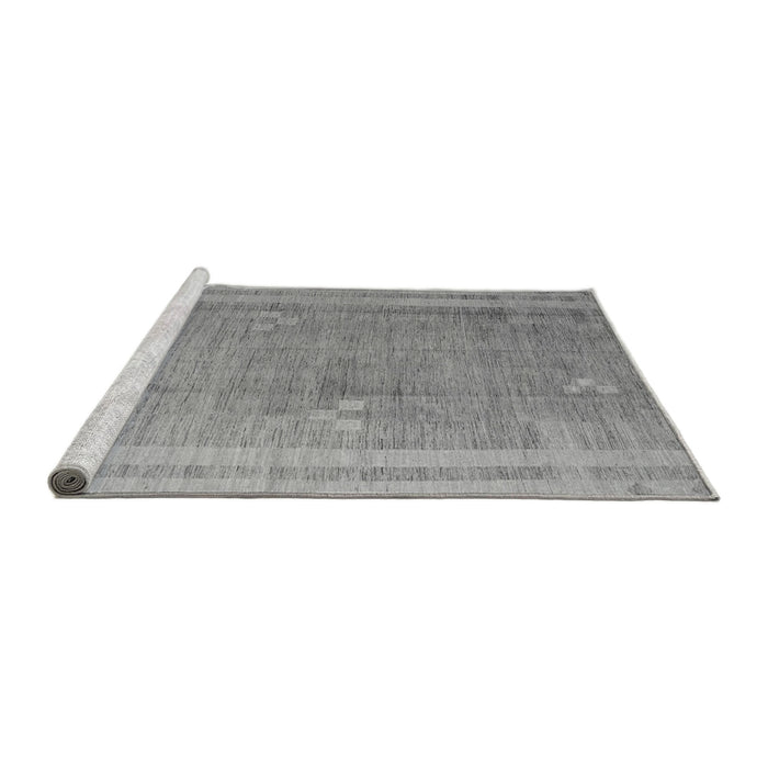 Sideview of Machine Washable Abstract Gray Modern Rug, wshabs4715gry
