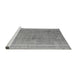 Sideview of Machine Washable Abstract Gray Modern Rug, wshabs4715gry