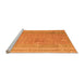 Sideview of Machine Washable Abstract Orange Modern Area Rugs, wshabs4715org