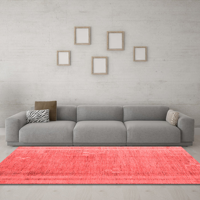Modern Red Washable Rugs