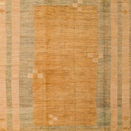 Square Machine Washable Abstract Orange Rug, wshabs4715