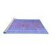 Sideview of Machine Washable Abstract Blue Modern Rug, wshabs4715blu