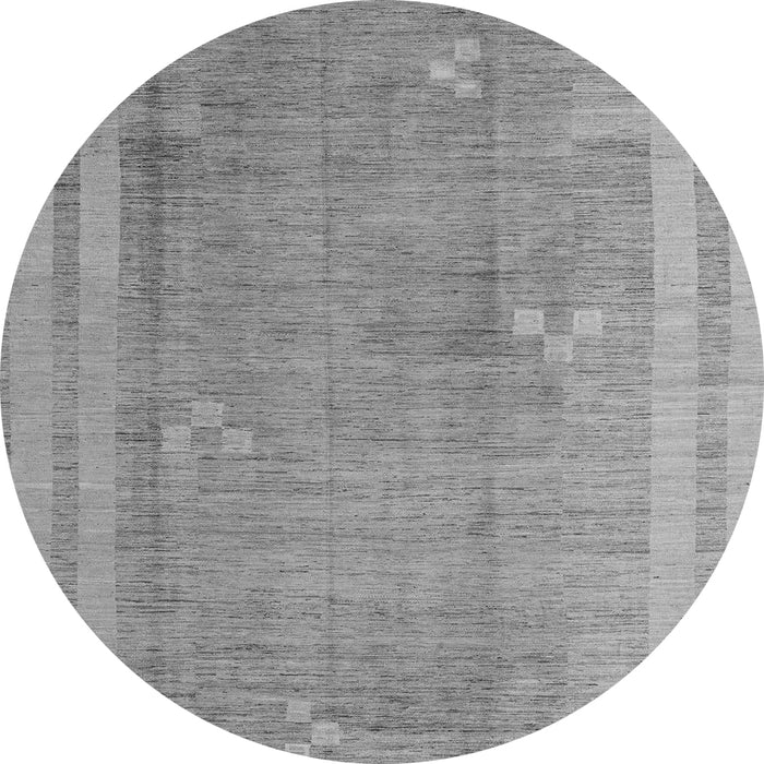 Round Machine Washable Abstract Gray Modern Rug, wshabs4715gry