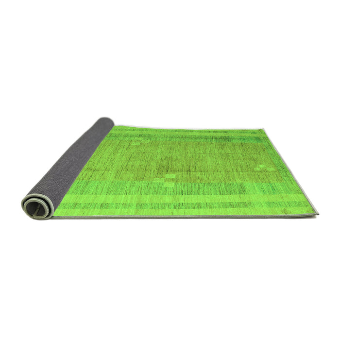 Sideview of Abstract Green Modern Rug, abs4715grn