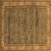 Square Abstract Brown Modern Rug, abs4716brn