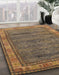 Machine Washable Abstract Dark Sienna Brown Rug in a Family Room, wshabs4716