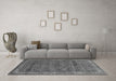 Machine Washable Abstract Gray Modern Rug in a Living Room,, wshabs4716gry