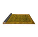 Sideview of Abstract Yellow Modern Rug, abs4716yw