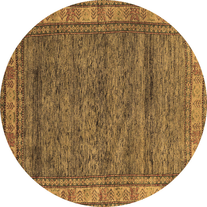 Round Machine Washable Abstract Brown Modern Rug, wshabs4716brn