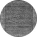 Round Machine Washable Abstract Gray Modern Rug, wshabs4716gry