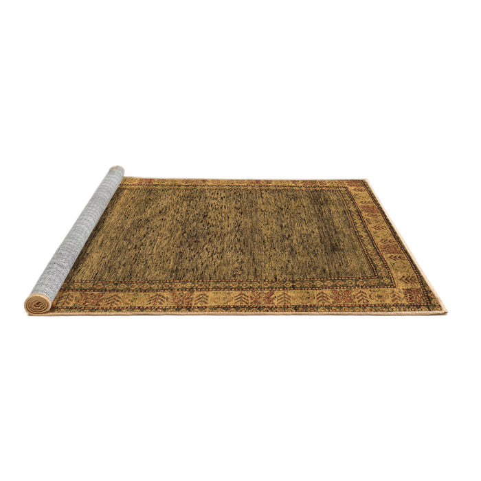 Sideview of Machine Washable Abstract Brown Modern Rug, wshabs4716brn