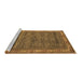 Sideview of Machine Washable Abstract Brown Modern Rug, wshabs4716brn