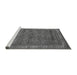 Sideview of Machine Washable Abstract Gray Modern Rug, wshabs4716gry