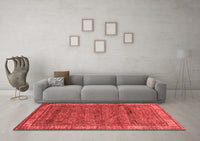 Machine Washable Abstract Red Modern Rug, wshabs4716red