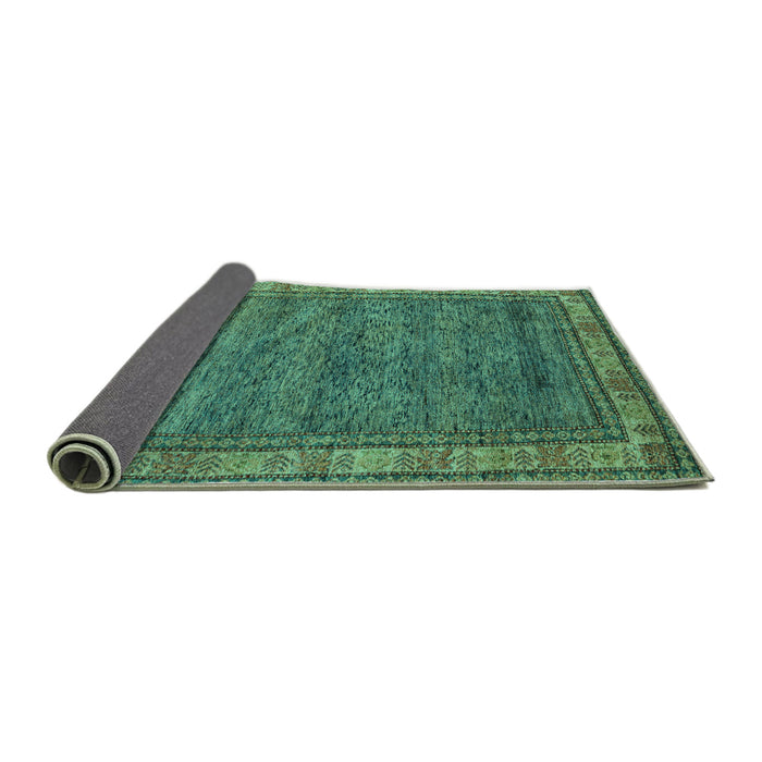 Sideview of Abstract Turquoise Modern Rug, abs4716turq