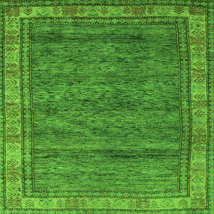 Square Machine Washable Abstract Green Modern Area Rugs, wshabs4716grn