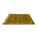 Sideview of Machine Washable Abstract Yellow Modern Rug, wshabs4716yw