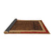 Sideview of Abstract Red Modern Rug, abs4717