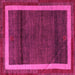 Square Abstract Pink Modern Rug, abs4717pnk