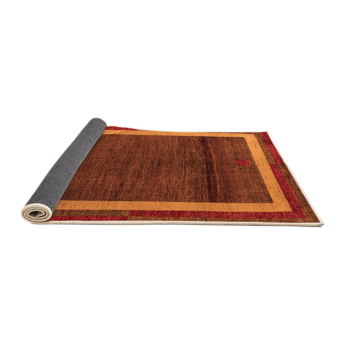 Sideview of Abstract Orange Modern Rug, abs4717org