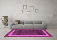 Machine Washable Abstract Purple Modern Rug, wshabs4717pur