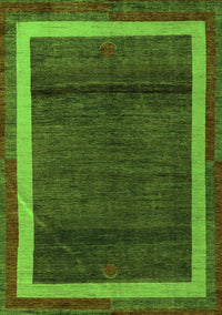 Abstract Green Modern Rug, abs4717grn