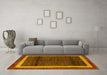 Machine Washable Abstract Yellow Modern Rug in a Living Room, wshabs4717yw