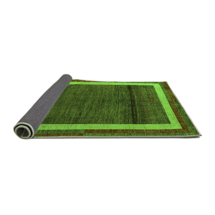 Sideview of Abstract Green Modern Rug, abs4717grn