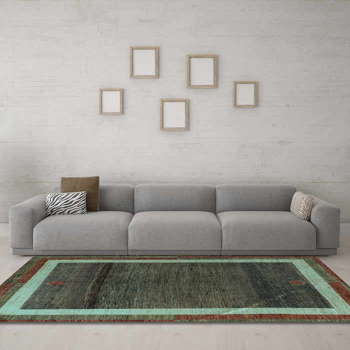 Machine Washable Abstract Light Blue Modern Rug in a Living Room, wshabs4717lblu