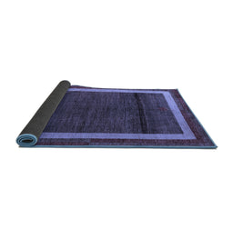 Sideview of Abstract Blue Modern Rug, abs4717blu