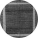 Round Machine Washable Abstract Gray Modern Rug, wshabs4717gry