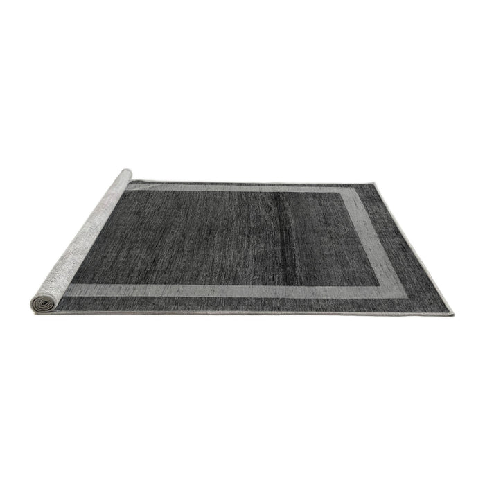 Sideview of Machine Washable Abstract Gray Modern Rug, wshabs4717gry