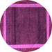 Round Abstract Purple Modern Rug, abs4717pur