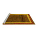 Sideview of Machine Washable Abstract Yellow Modern Rug, wshabs4717yw