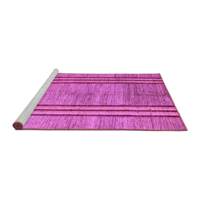 Sideview of Machine Washable Abstract Purple Modern Area Rugs, wshabs4718pur
