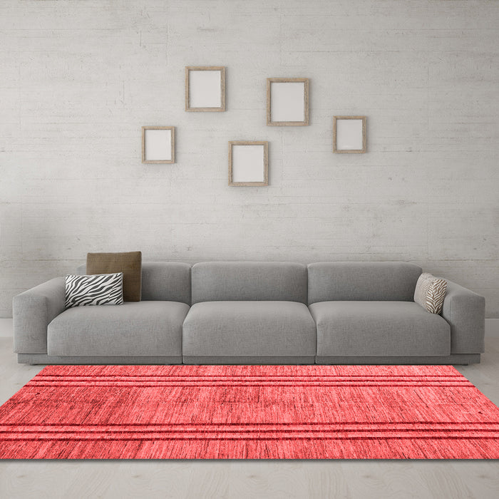 Modern Red Washable Rugs