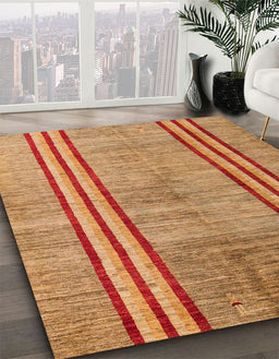 Abstract Orange Modern Rug in Family Room, abs4718