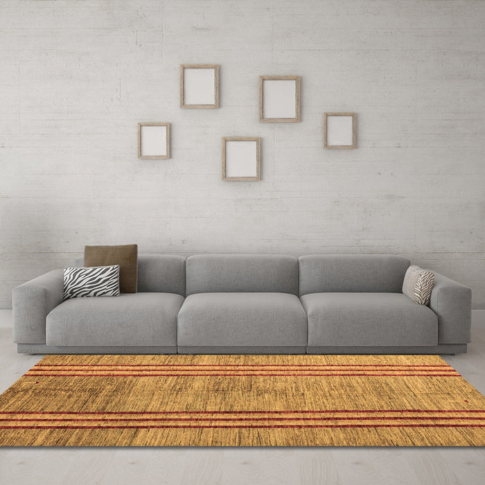 Machine Washable Abstract Brown Modern Rug in a Living Room,, wshabs4718brn