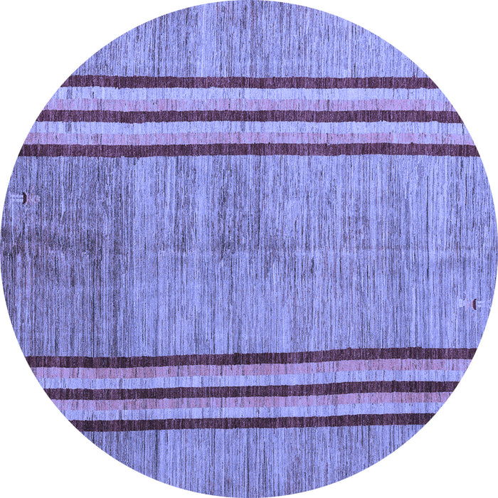 Round Machine Washable Abstract Blue Modern Rug, wshabs4718blu