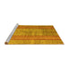 Sideview of Machine Washable Abstract Yellow Modern Rug, wshabs4718yw