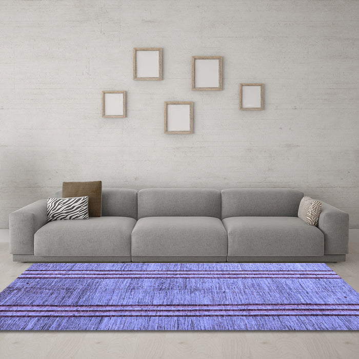 Machine Washable Abstract Blue Modern Rug in a Living Room, wshabs4718blu