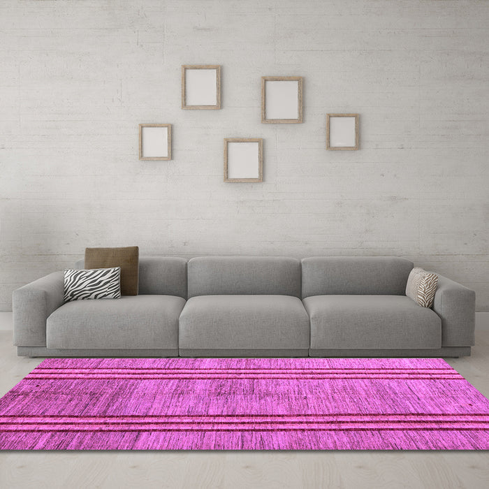 Machine Washable Abstract Purple Modern Area Rugs in a Living Room, wshabs4718pur