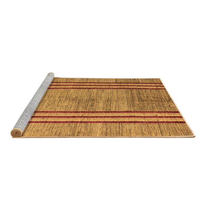Sideview of Machine Washable Abstract Brown Modern Rug, wshabs4718brn