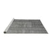 Sideview of Machine Washable Abstract Gray Modern Rug, wshabs4718gry