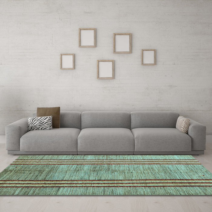 Machine Washable Abstract Light Blue Modern Rug in a Living Room, wshabs4718lblu