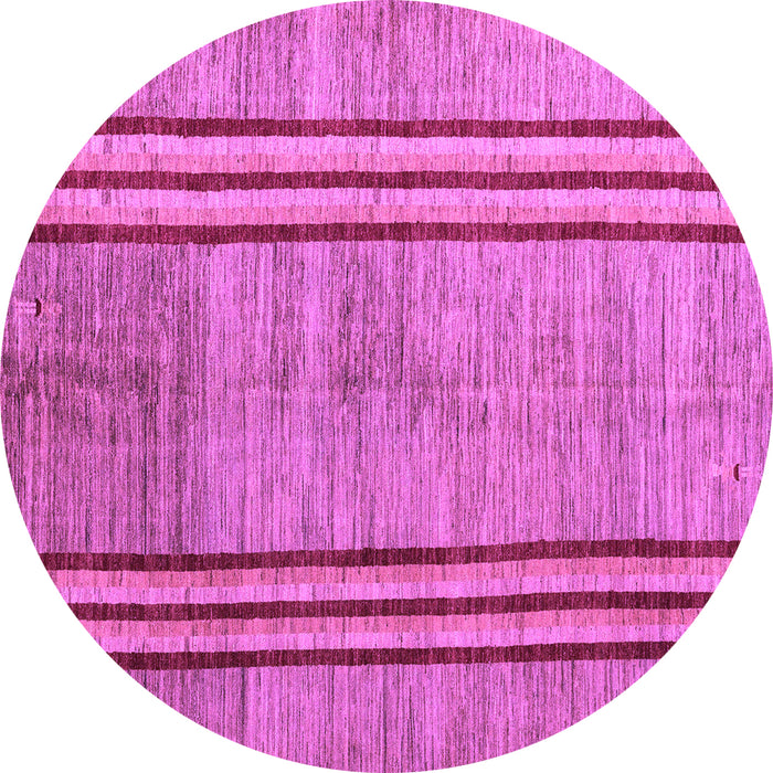 Round Machine Washable Abstract Purple Modern Area Rugs, wshabs4718pur