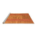 Sideview of Machine Washable Abstract Orange Modern Area Rugs, wshabs4718org