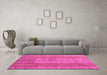 Machine Washable Abstract Pink Modern Rug in a Living Room, wshabs4718pnk